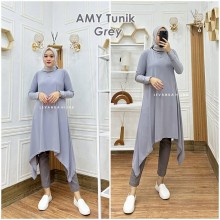 AMY-003 Baju Atasan Tunik Jersey Korea